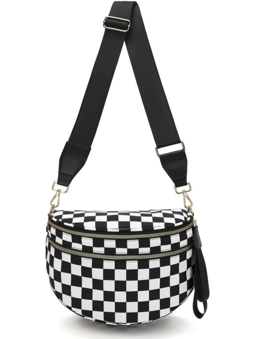Checkered Crossbody Bum Bag for Women | Stylish Fanny Pack & Belt Bag